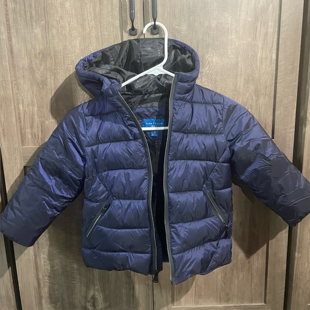 Perry Ellis iridescent bluish purple winter coat 3T
